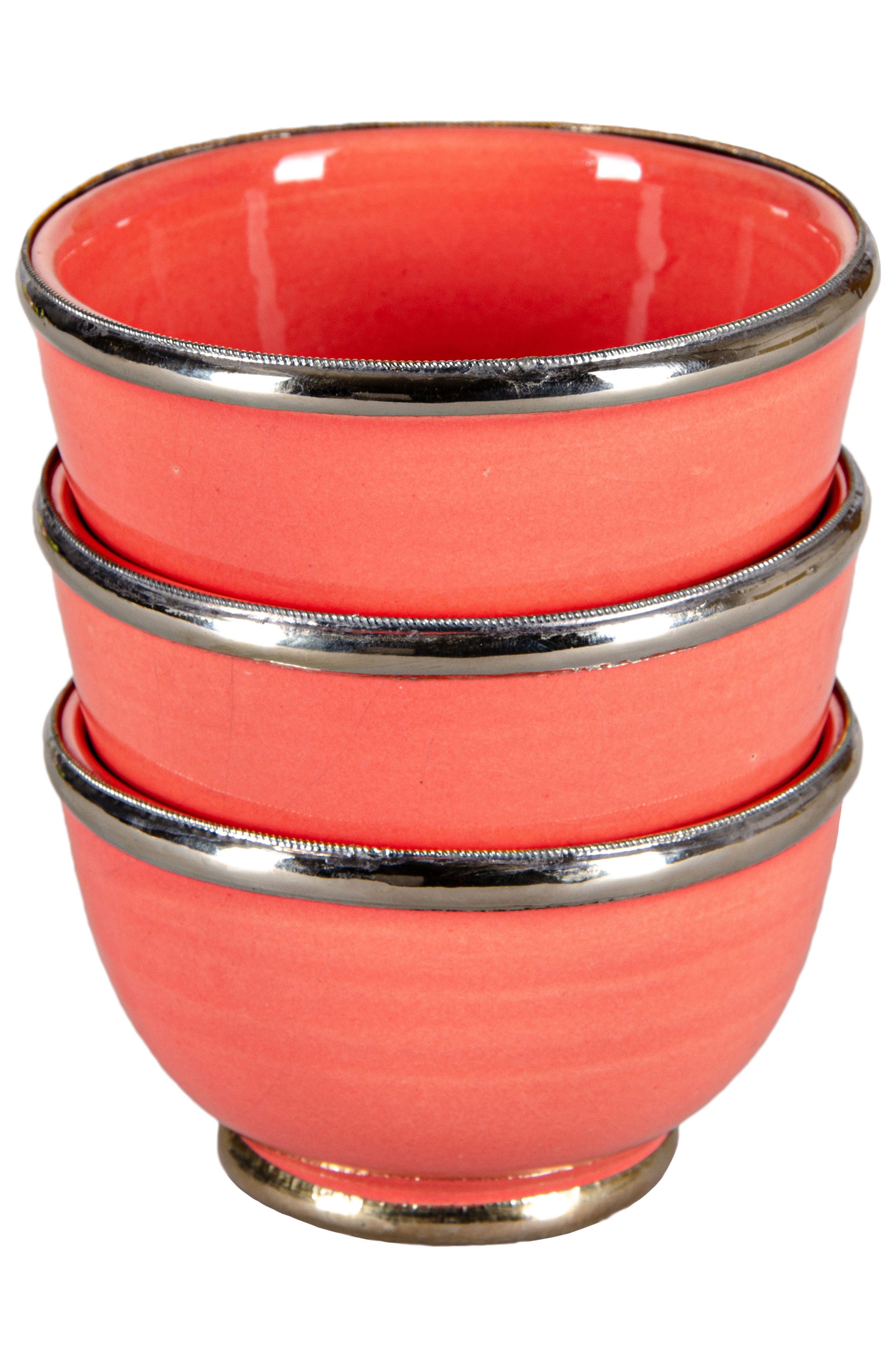 Marrakesch Orient & Mediterran Interior Dipschale 3er Set Orientalische Dessert Tapas Schale Cariba Rosa, Keramik, (3er Set, 3-tlg), Handarbeit