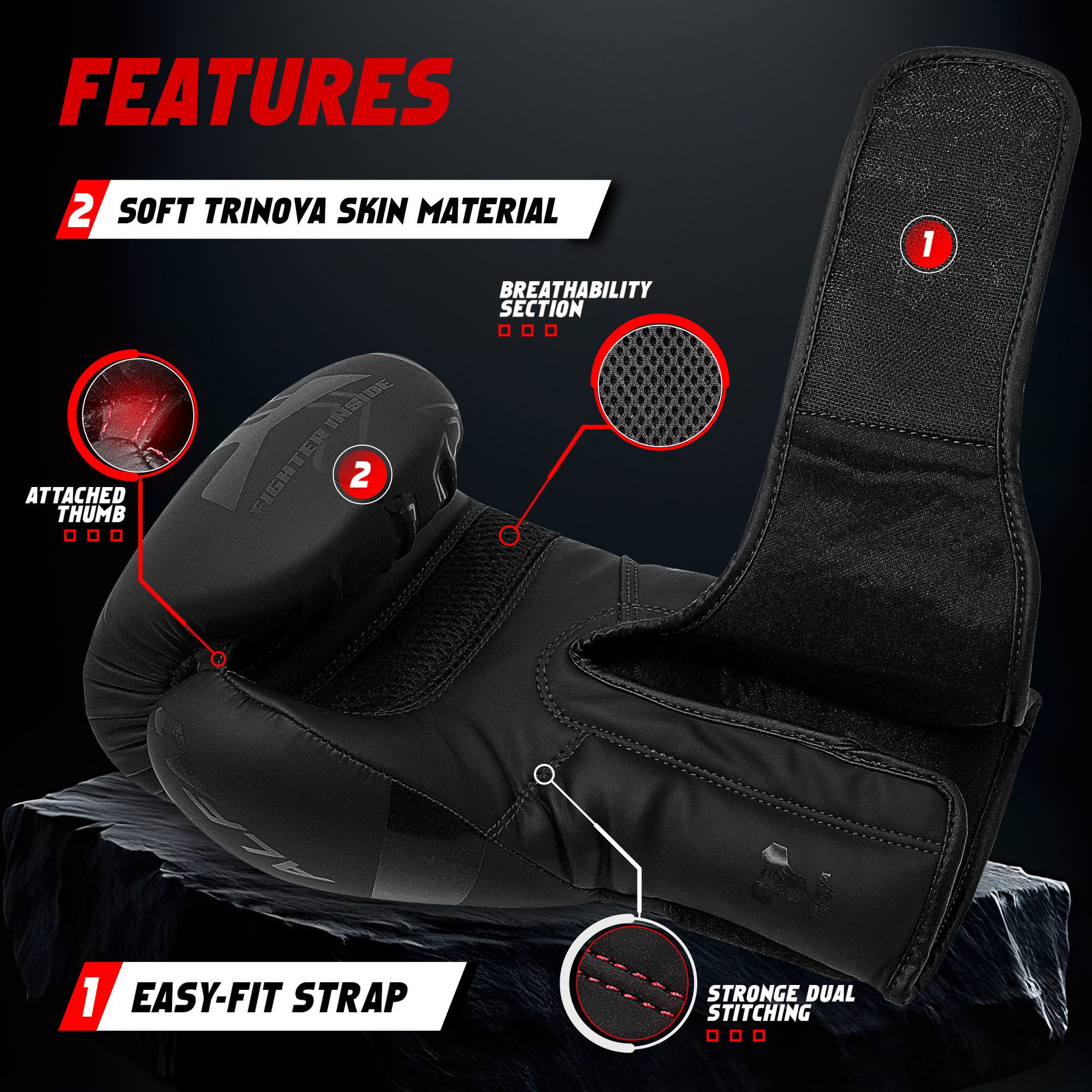 JAG GEARS Boxhandschuhe Jag Gears Boxhandschuhe für MMA, Kickboxen und Kampfsporttraining