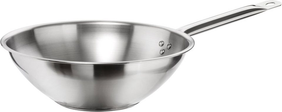 PINTINOX Wok Masterwokpfanne, Edelstahl 18/10 (1-tlg), Induktionsgeeignet, Ø  30 cm