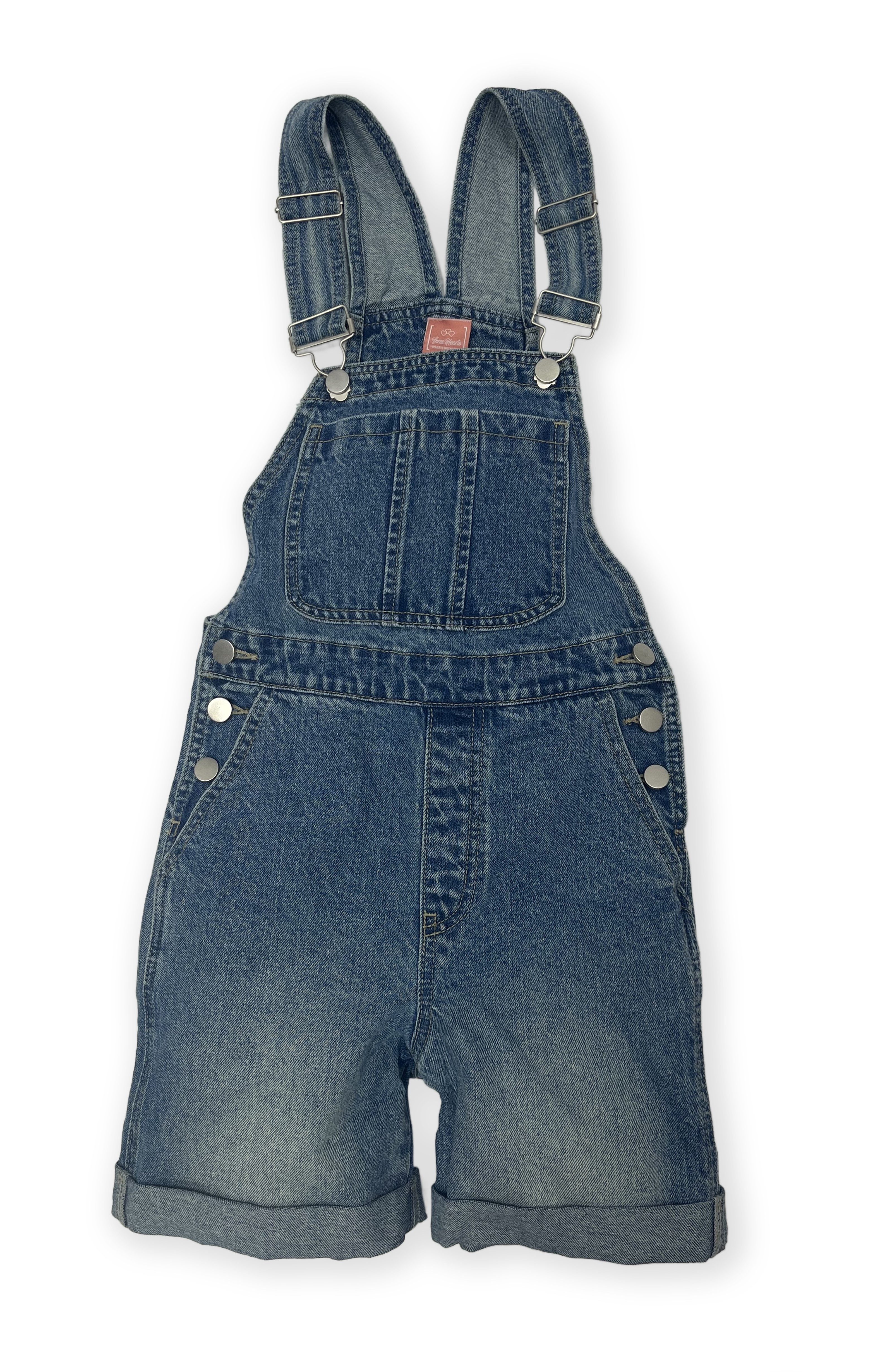 THREE OAKS Jeanslatzhose M330263 Mädchen Jeans Latzshorts