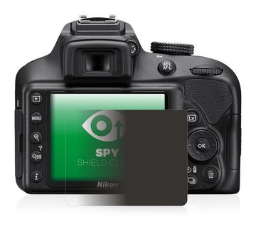 upscreen Blickschutzfolie für Nikon D3400, Displayschutzfolie, Blaulichtfilter Privacy Folie Schutzfolie Sichtschutz klar Anti-Spy