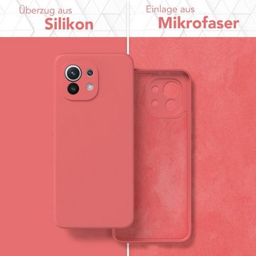EAZY CASE Handyhülle TPU Hülle für Xiaomi Mi 11 5G 6,81 Zoll, Schutzhülle mit Kameraschutz stoßfest telefonhülle Matt Rot / Hellrot