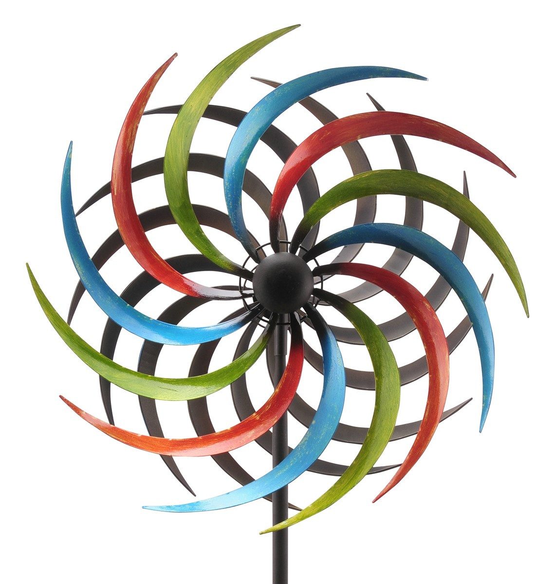 finehomegarden Deko-Windrad Windrad Metall Doppel Windspiel günstig online kaufen