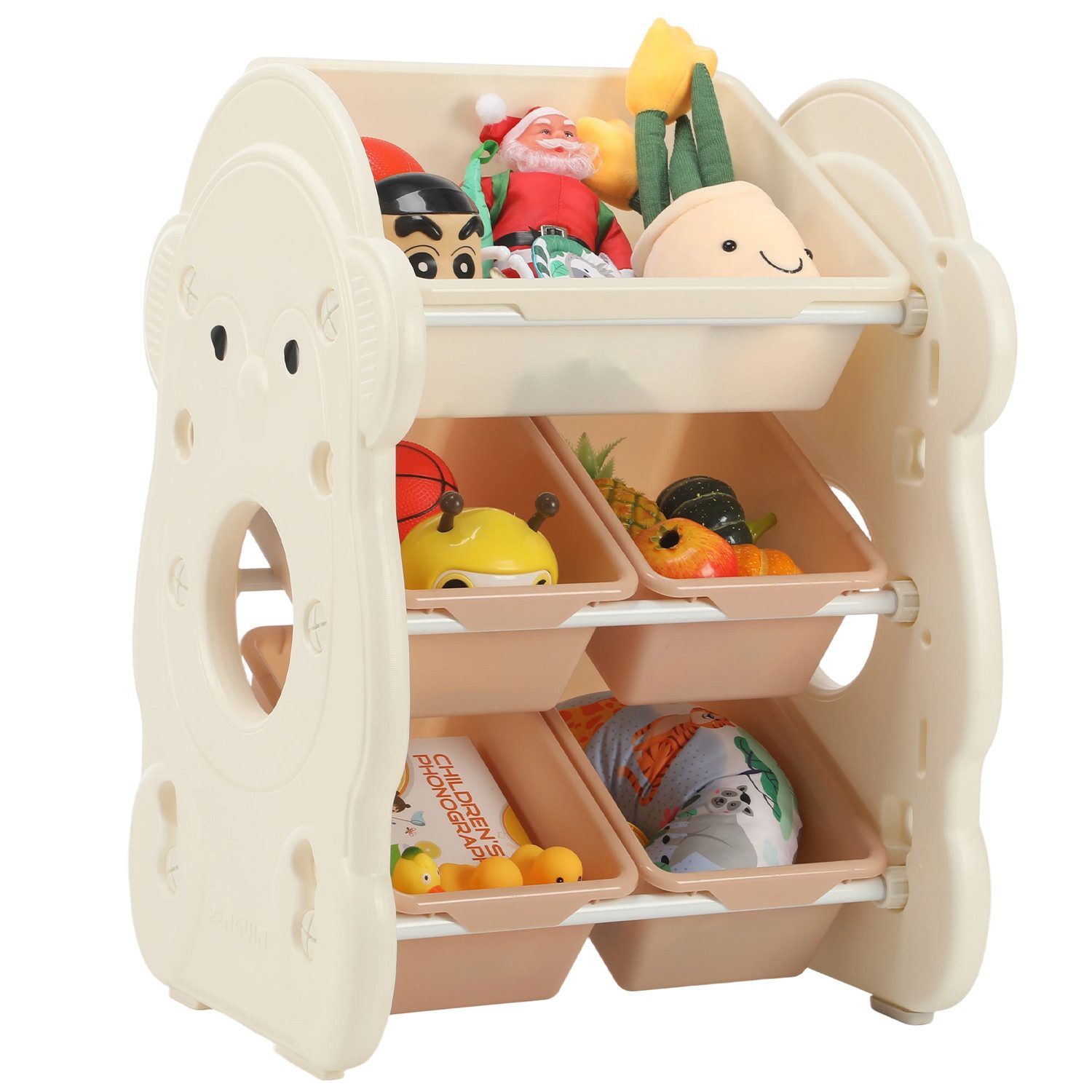 oyajia Spielzeugtruhe Kinderregal Bücherregal Kinder, mit 5/ 7/ 9 Herausneh günstig online kaufen