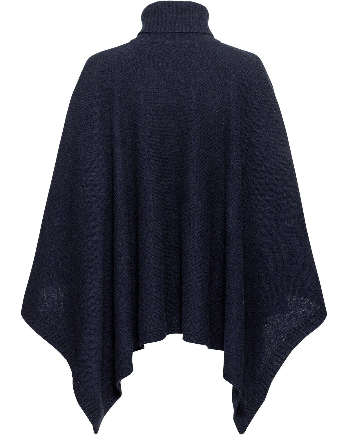 Poncho mit Navy Rollkragen Highmoor Strickponcho