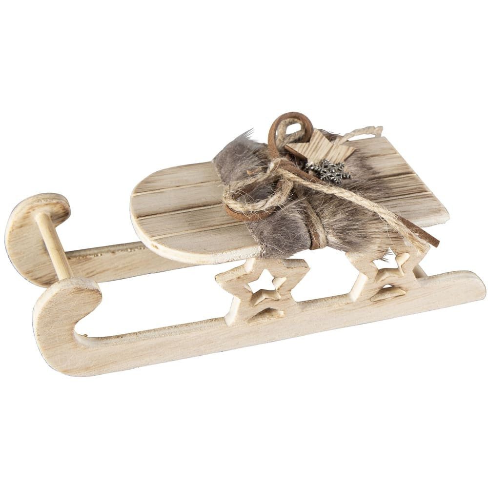 MICA Weihnachtsfigur Deko-Schlitten - aus Holz günstig online kaufen