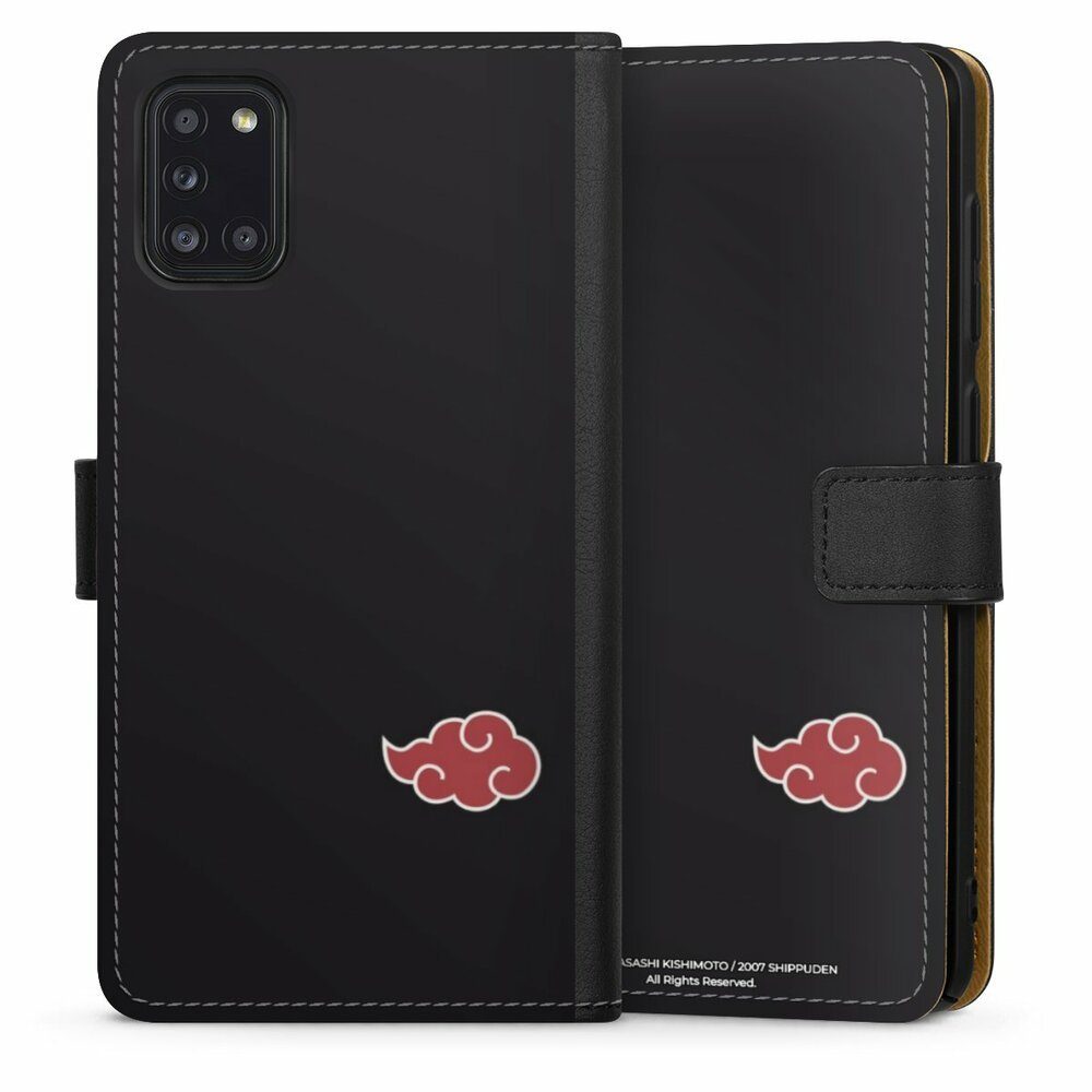 DeinDesign Handyhülle Akatsuki Naruto Shippuden Offizielles Lizenzprodukt Akatsuki Black, Samsung Galaxy A31 Hülle Handy Flip Case Wallet Cover
