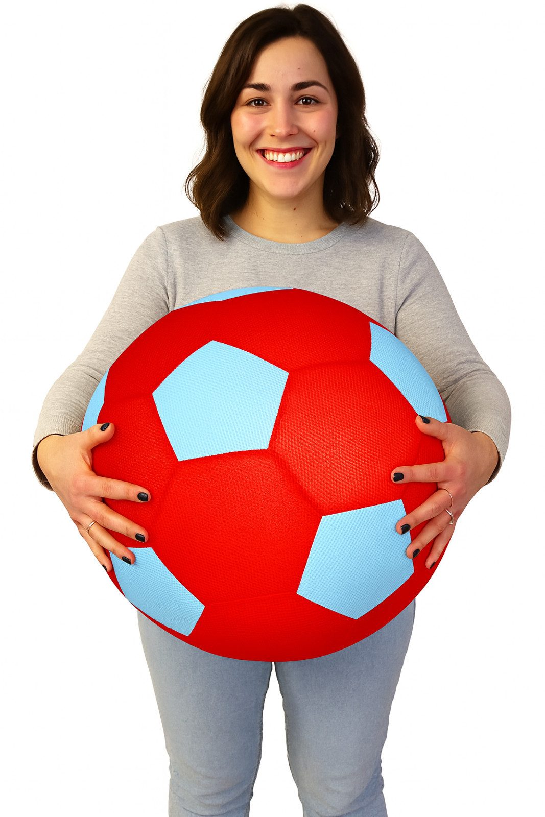 BURI Softball XXL Meshball Riesenball 50cm Ball groß Spielball Stoffball Mesh Ball