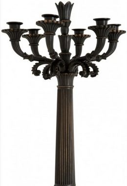 Casa Padrino Kerzenständer Massier Luxus Kerzenständer Antikstil Bronze 79 x 30 cm - Kerzenhalter