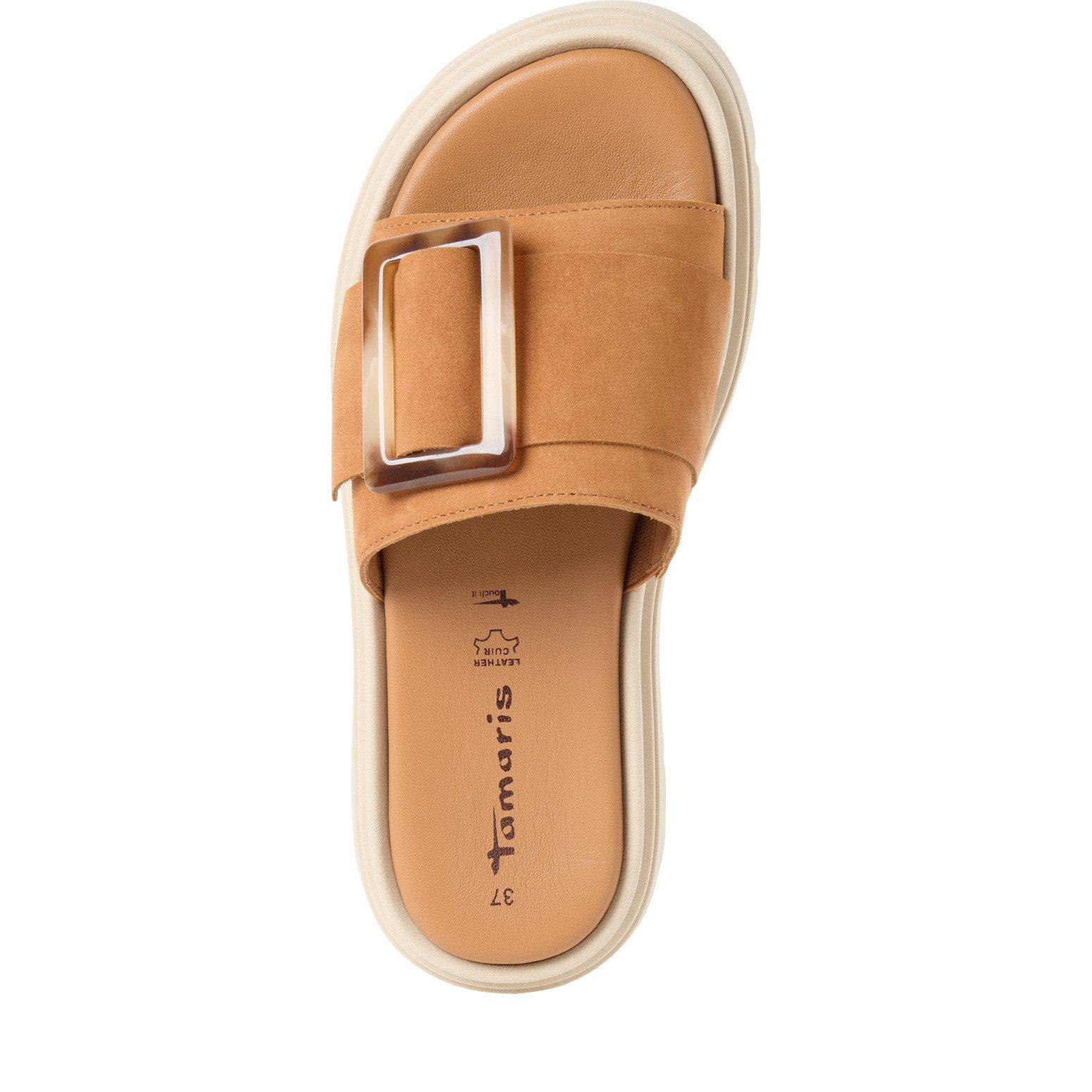 Tamaris Tamaris Damen Pantolette 1-27234-44-307 COGNAC NUBUC Pantolette – Bild 4 von 5
