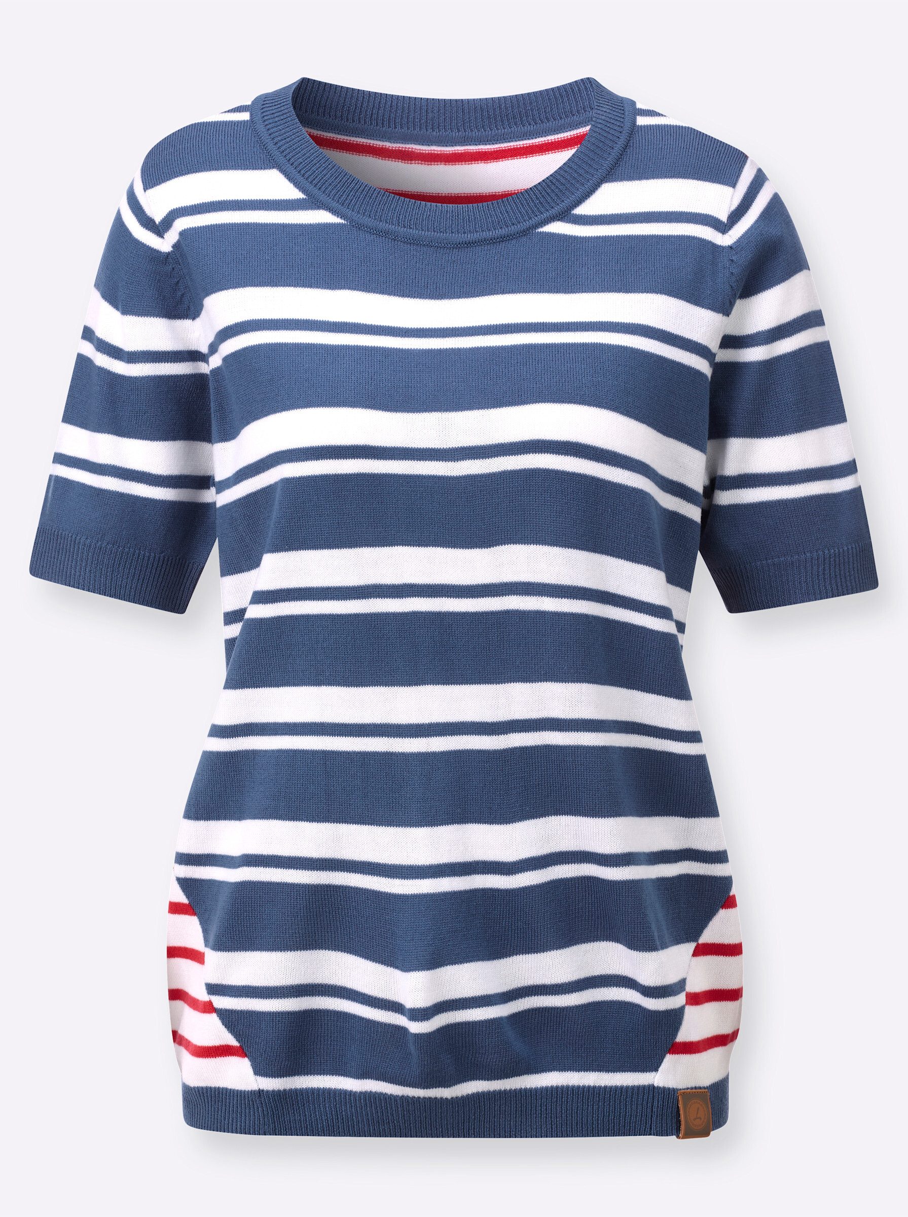Strickpullover Kurzarm-Pullover Kurzarm Jersey