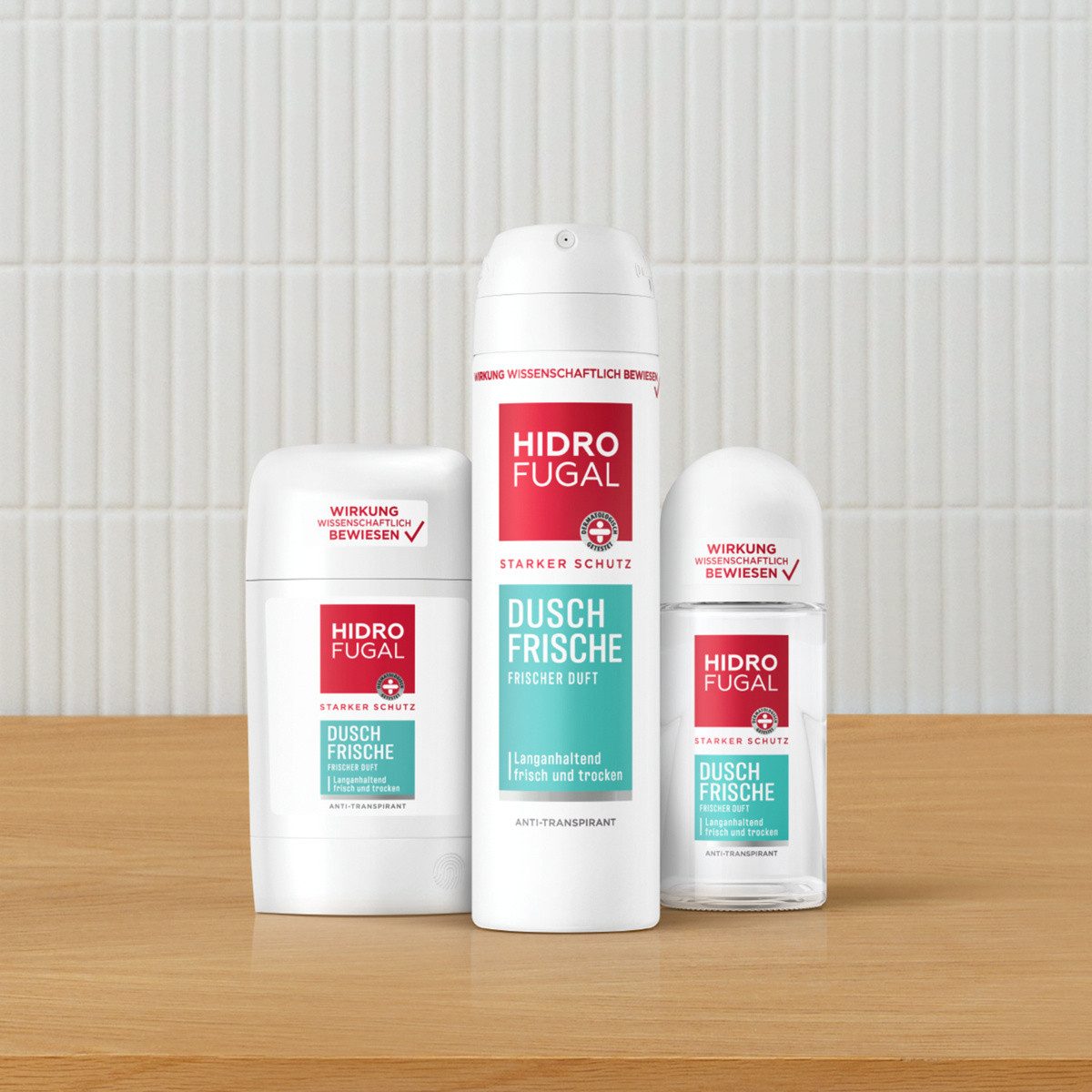 Hidrofugal Deo-Roller Deo Dusch Frische Roll-On, 4 x 50ml, 4-tlg.