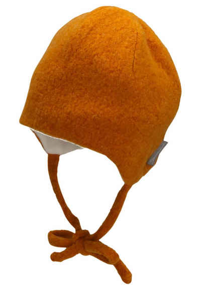 Sterntaler® Schlupfmütze Mütze (1-St., Wintermütze für Kinder mit Bindeband und angeschnittenen Ohrenklappen) Baby Beanie Mütze aus weicher Merinowolle unifarben