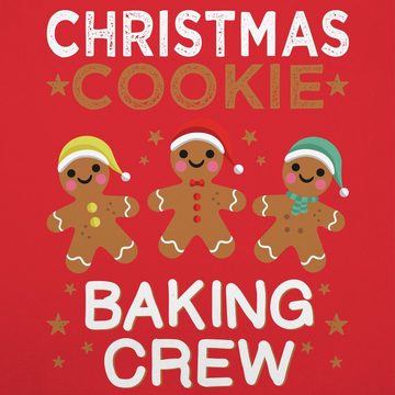 Shirtracer Kochschürze Christmas Cookie Baking Crew Lebkuchenmännchen, (1-tlg), Weihnachtsschürze Erwachsene