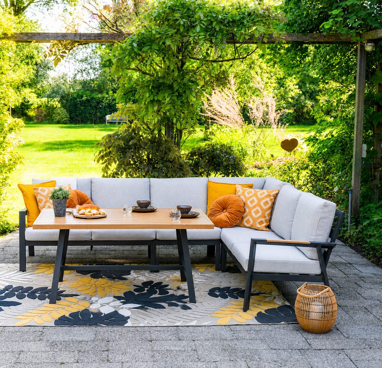 Garden Impressions Gartenlounge-Set Elati 5-teilig, Premium Dining Ecklounge Set, Gartenmöbelset, (5-tlg)