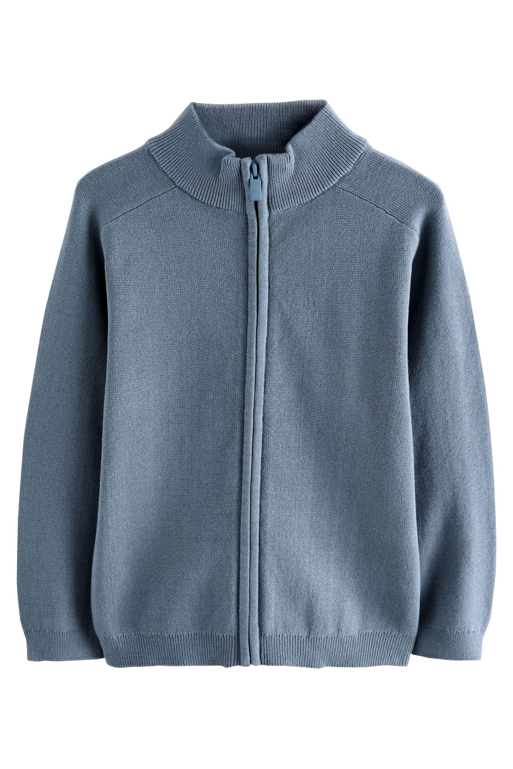 Next Strickjacke Strickjacke mit durchgehendem Reißverschluss (1-tlg)