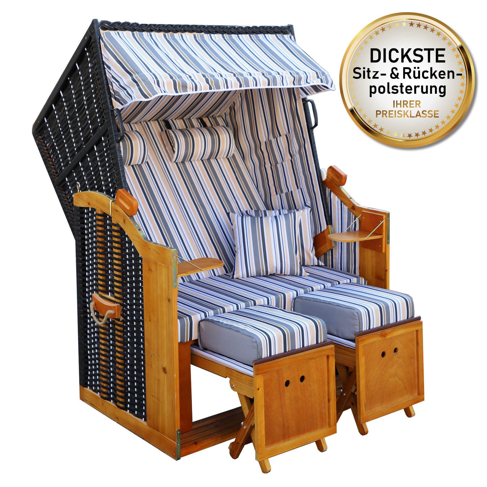 BRAST Strandkorb für 2 Personen, 120cm breit, 5 Designs, BxTxH: 120x79x150 günstig online kaufen