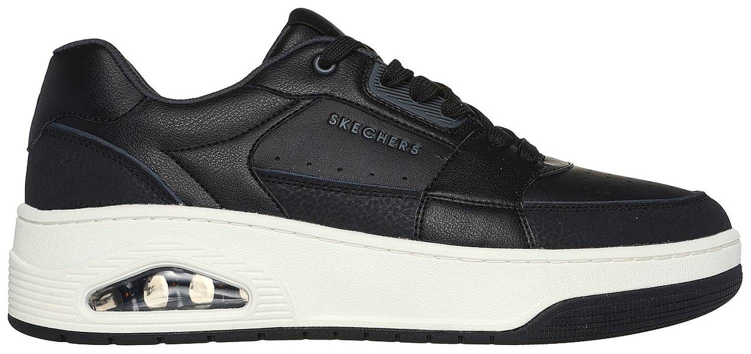 Skechers Skechers Uno Court Low-Post Black Leather / Charcoal Sneaker