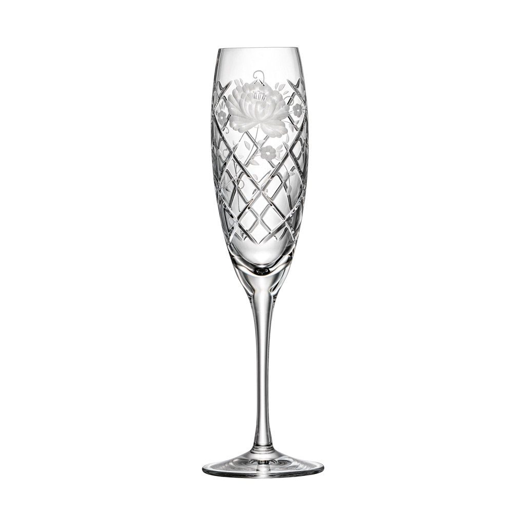 Champagnerglas Sektglas Champagneglas Sunrose (25 cm) Kristallglas mundgeblasen · Han