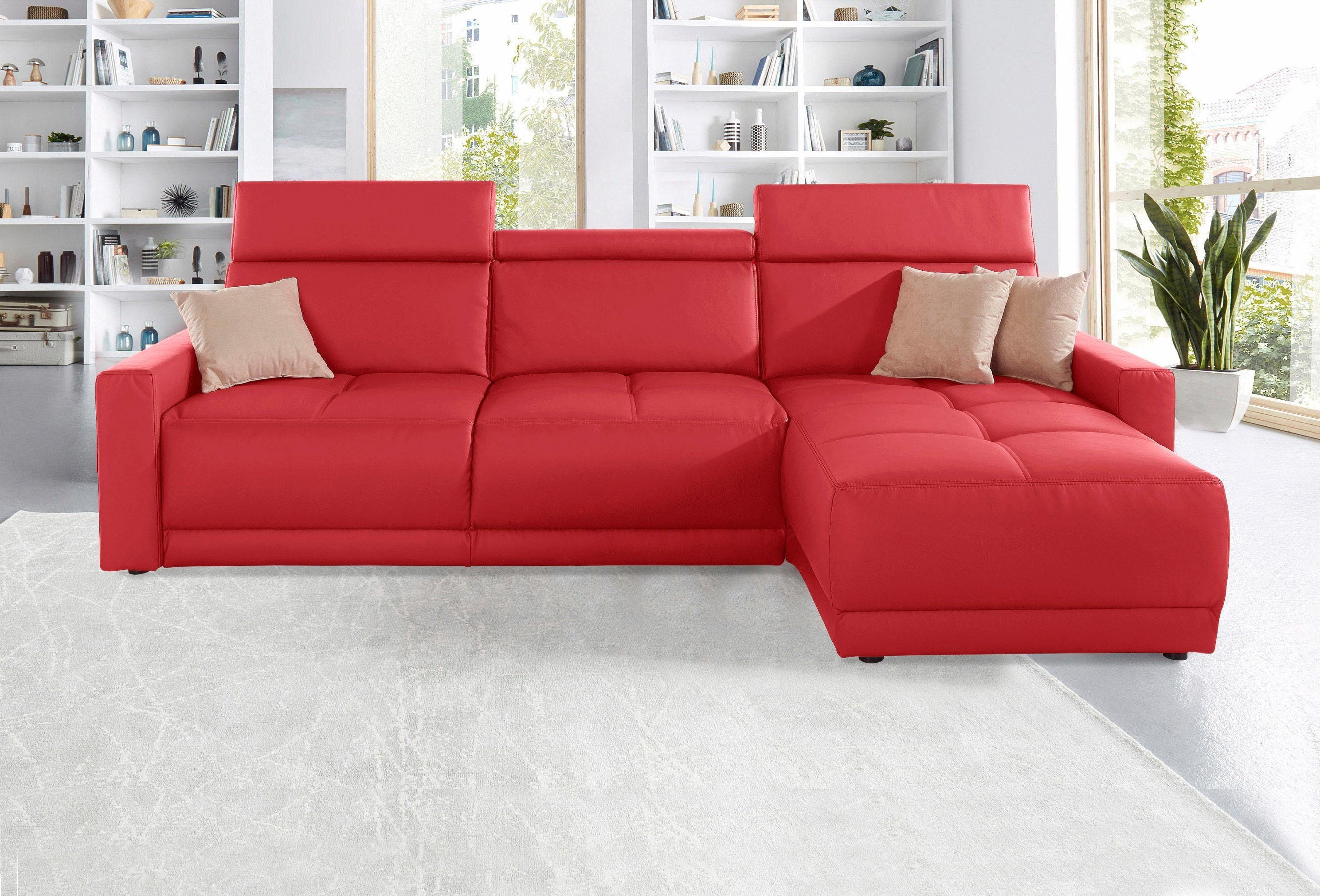 DOMO collection Ecksofa "Ava mit moderner Sitzheftung & toller Doppelnaht, günstig online kaufen