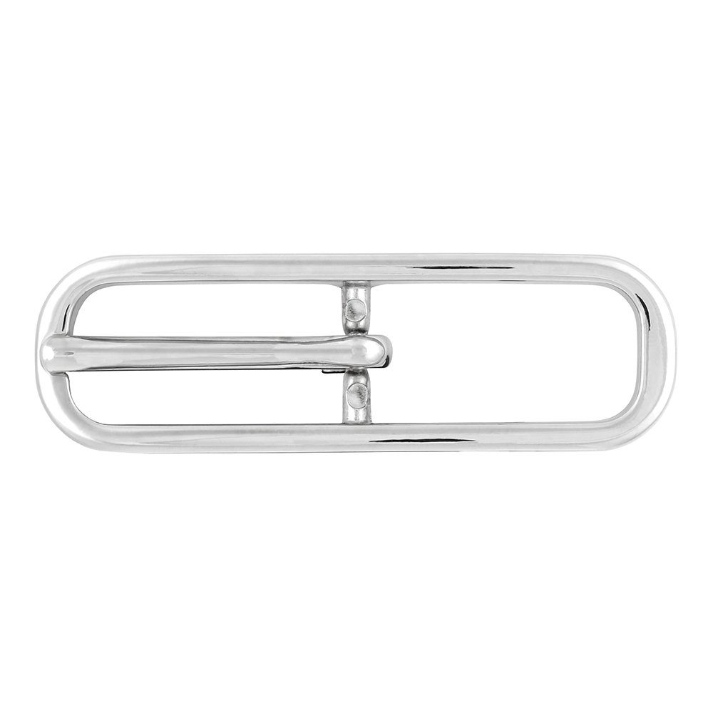 FREDERIC HERMANO Gürtelschnalle 15mm Metall Silber - Buckle Ovatus - 324807500020 Metall glänzend poliert Austausch Schnalle für Wechselgürtel Riemen