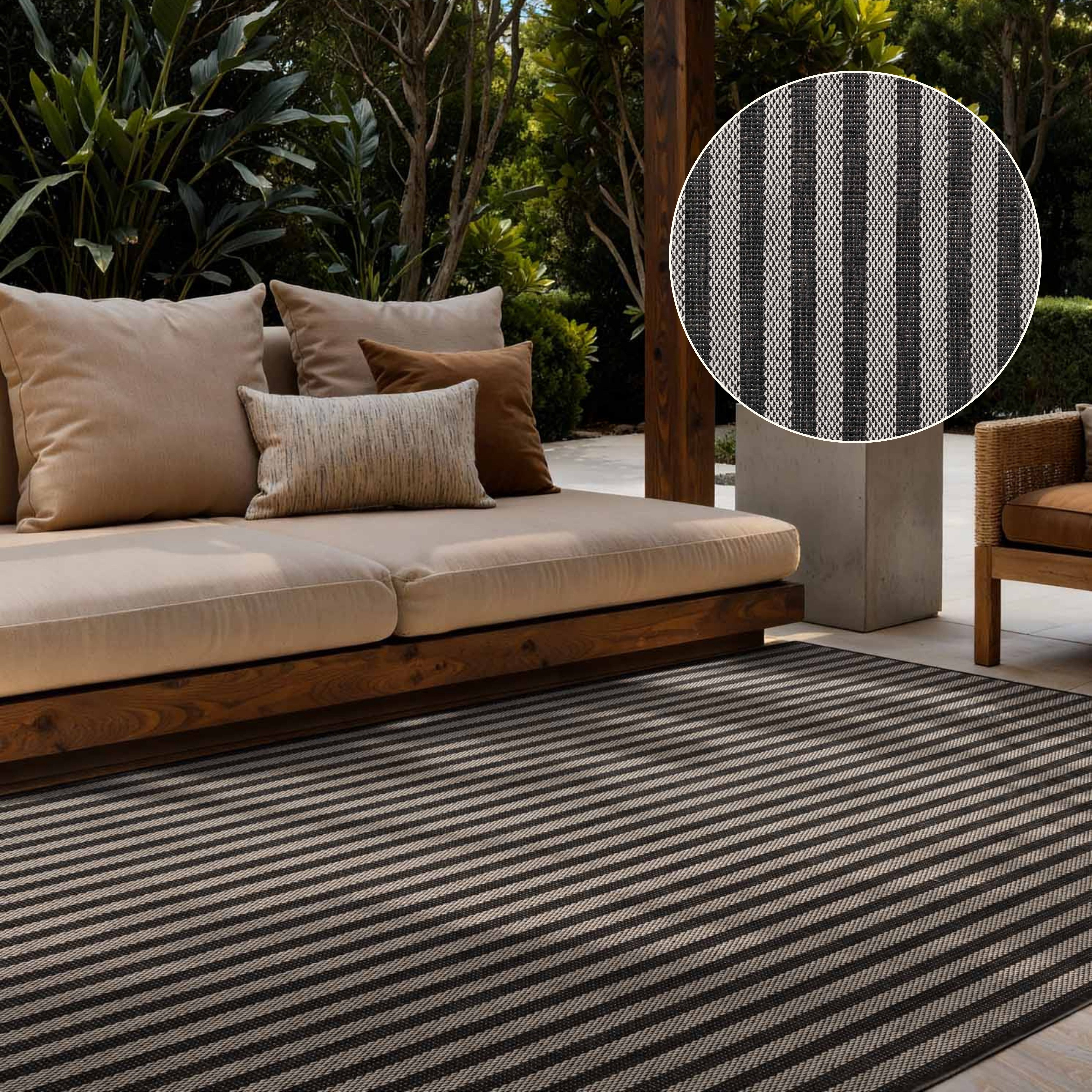Ted Baker Teppich Linley, Wendeteppich, rechteckig, Höhe: 8 mm, Designteppich, Wetterfest, Pflegeleicht, Modern, Wohnzimmer, Terrasse