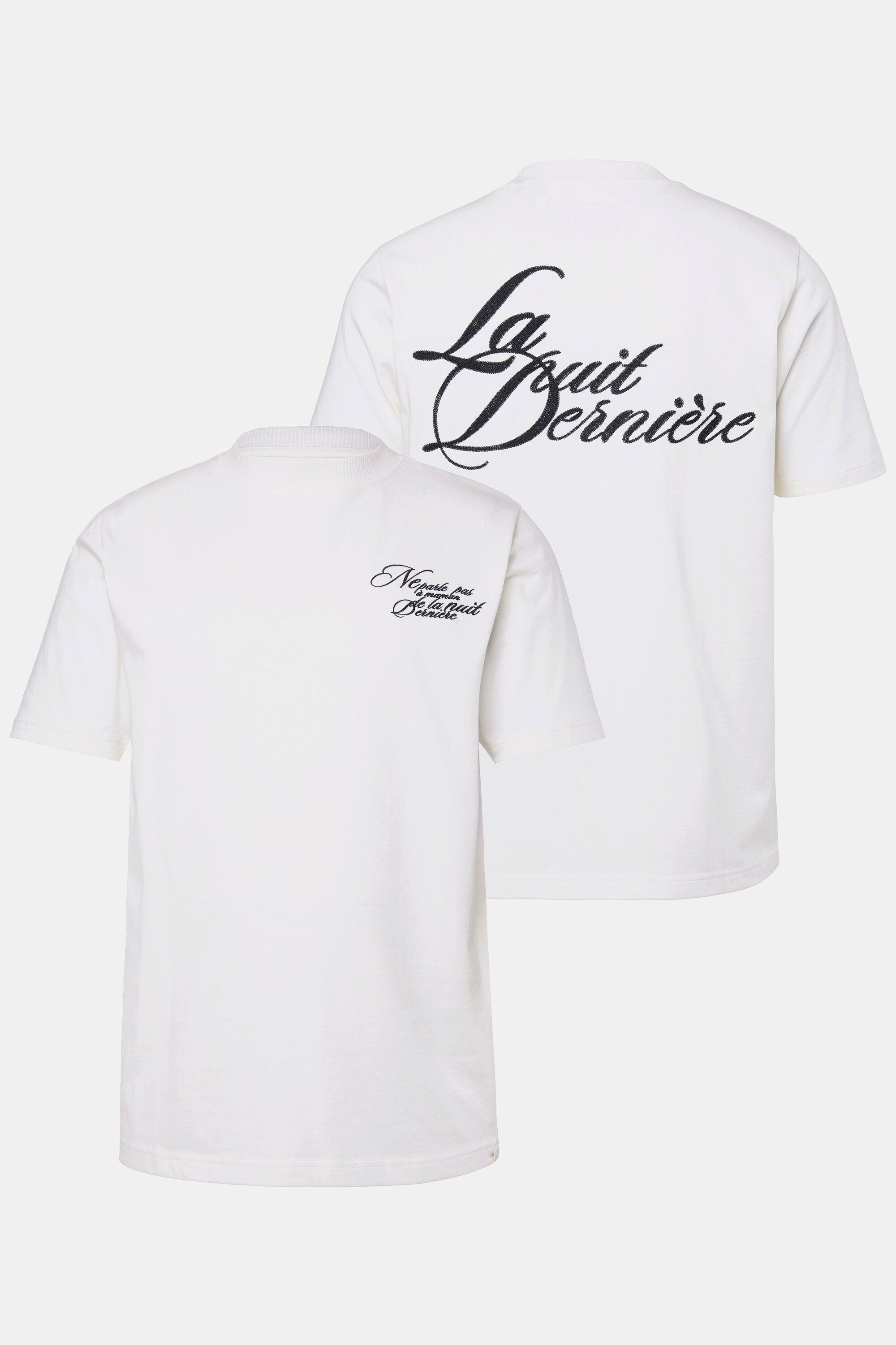 T-Shirt T-Shirt Halbarm Stickereien