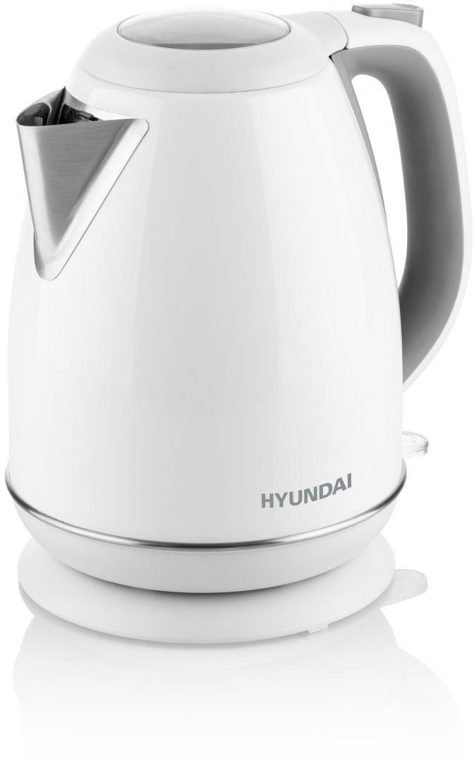 Hyundai Wasserkocher VK302W, 1,7 l, 2200 W, Edelstahl, Überhitzungsschutz, Automatische Abschaltung