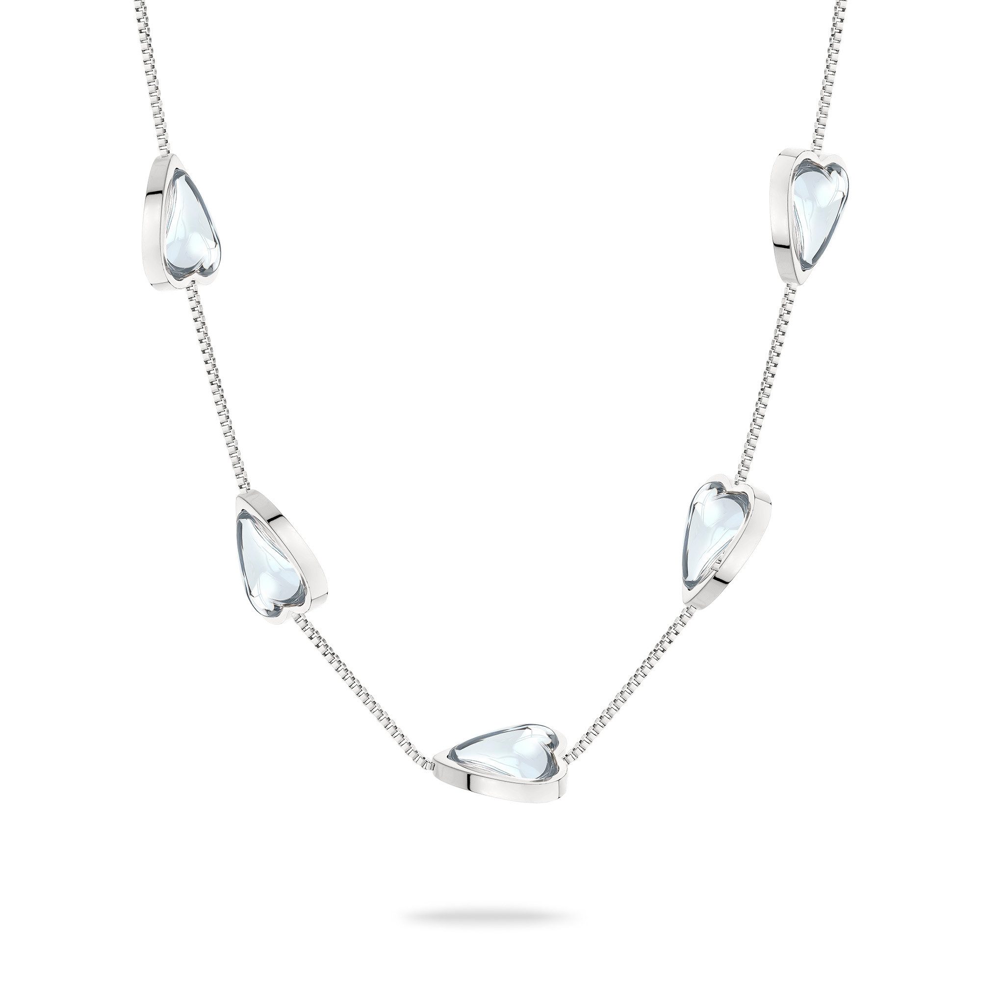 Edelstahlkette Schmuck Geschenk Halskette Glass Heart