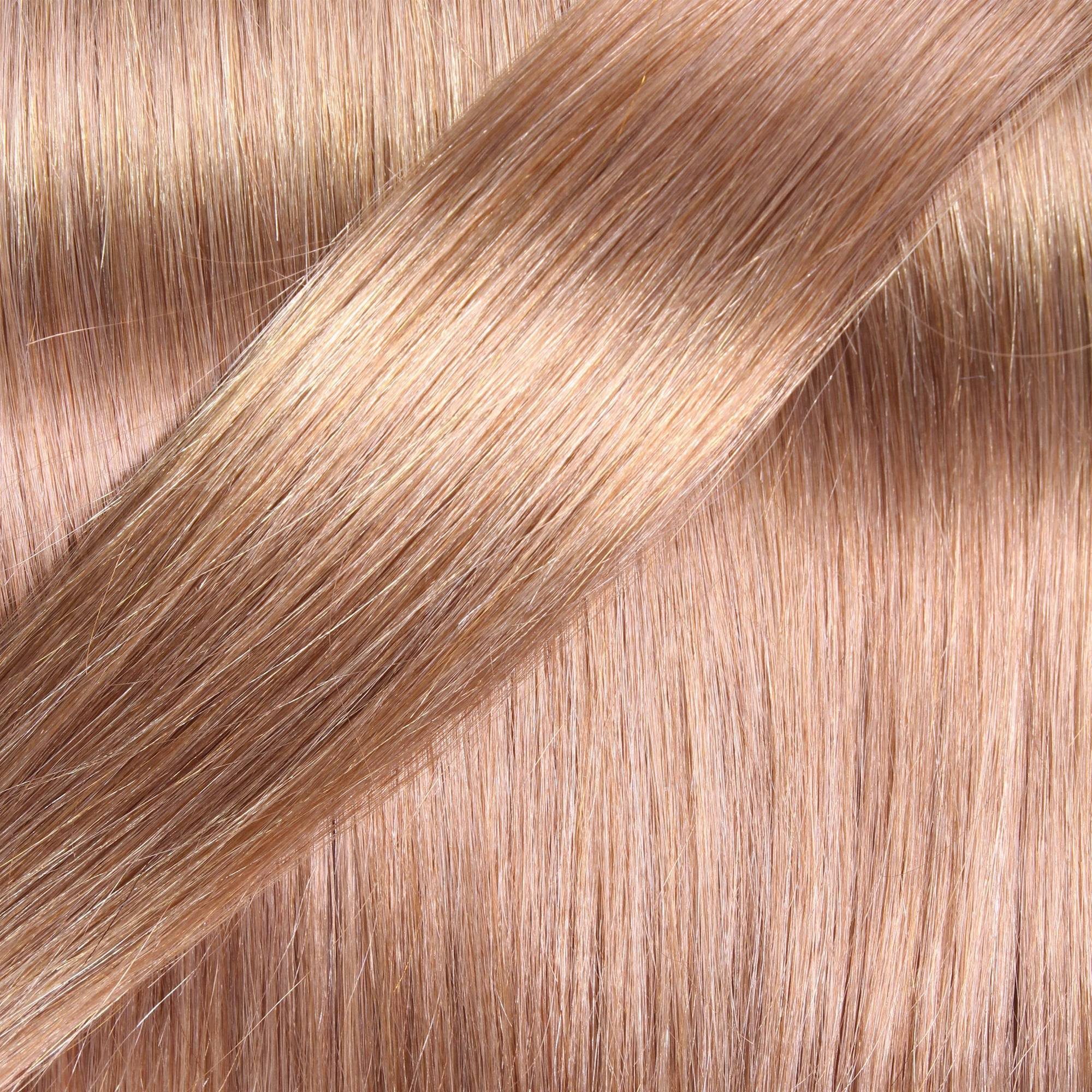 Tape Natur-Asch hair2heart glatt Extensions #8/01 Echthaar-Extension Hellblond 40cm