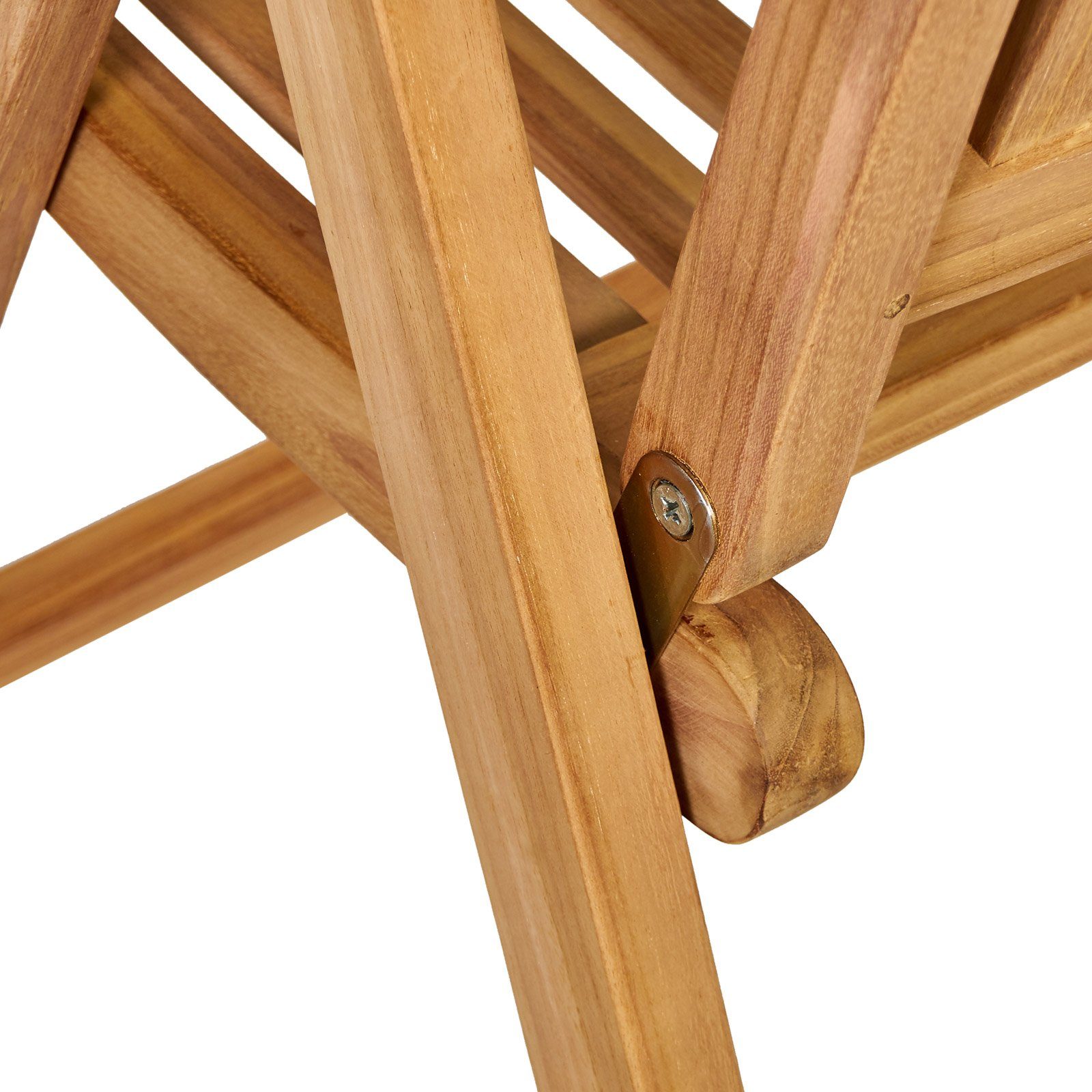 Sitzgruppe Wetterfest Bari, Stühle Holz Ausziehbar Garland Klappbar 150-200cm (5-tlg), Teak Tisch