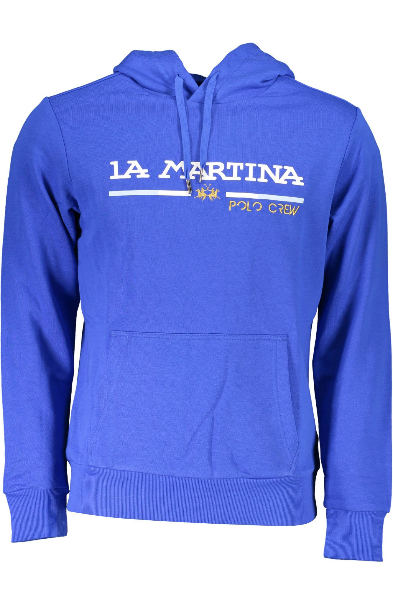 La Martina Sweatshirt Blaues Herren-Sweatshirt mit Kapuze, Stickerei &