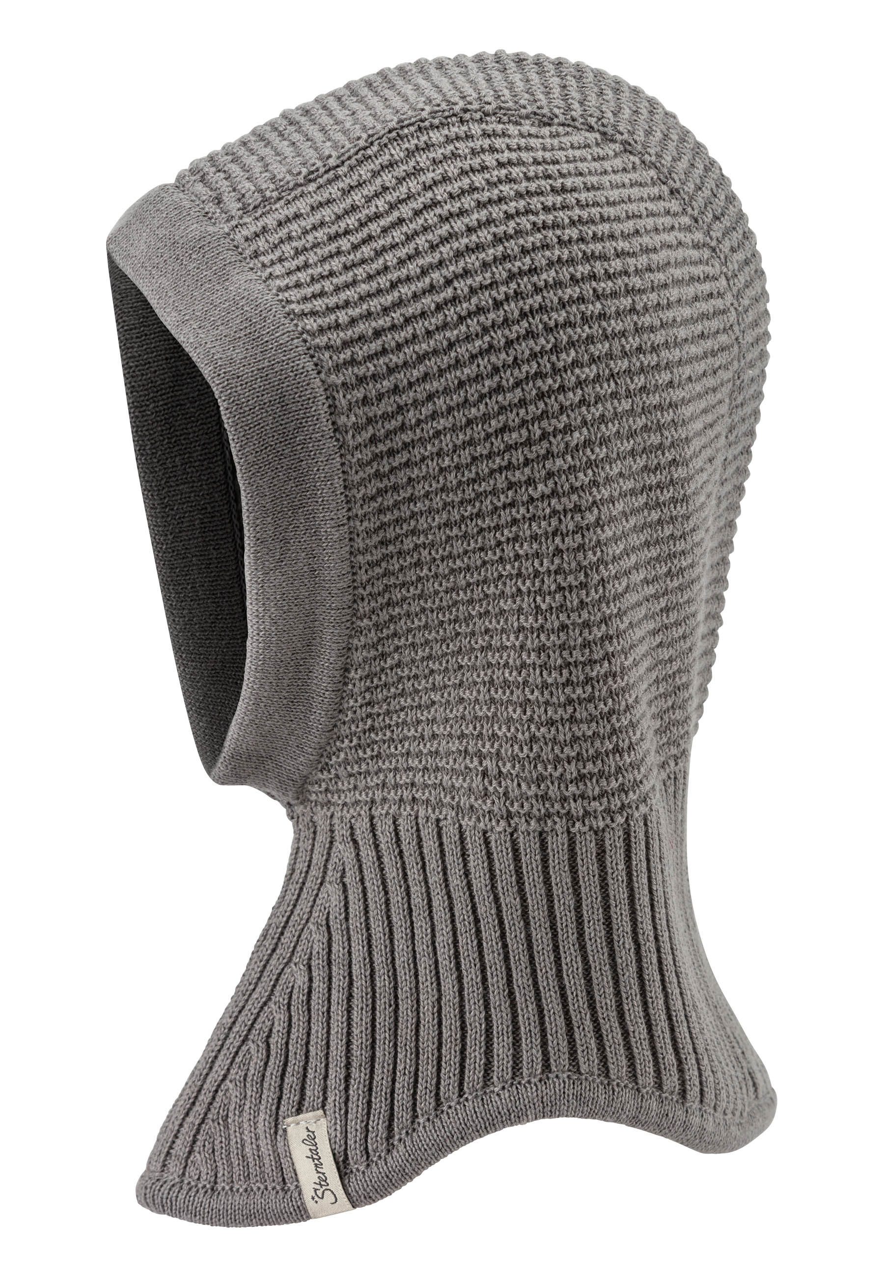 Sterntaler® Fleecemütze GOTS Schalmütze (1-St) GOTS Strick-Schalmütze aus Baumwolle gefüttert mit Baumwollfleece.