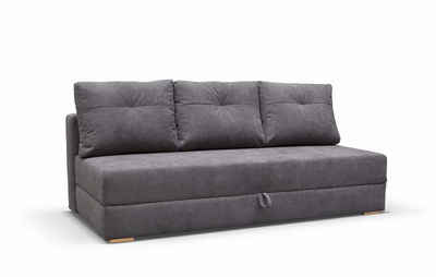 MOEBLO Schlafsofa VARADO, Sofa mit Bettfunktion Couch für Wohnzimmer, Schlafcouch Federkern Sofagarnitur Polstersofa Wohnlandschaft, mit Schlaffunktion und Bettkasten, - (BxHxT): 203x92x99 cm