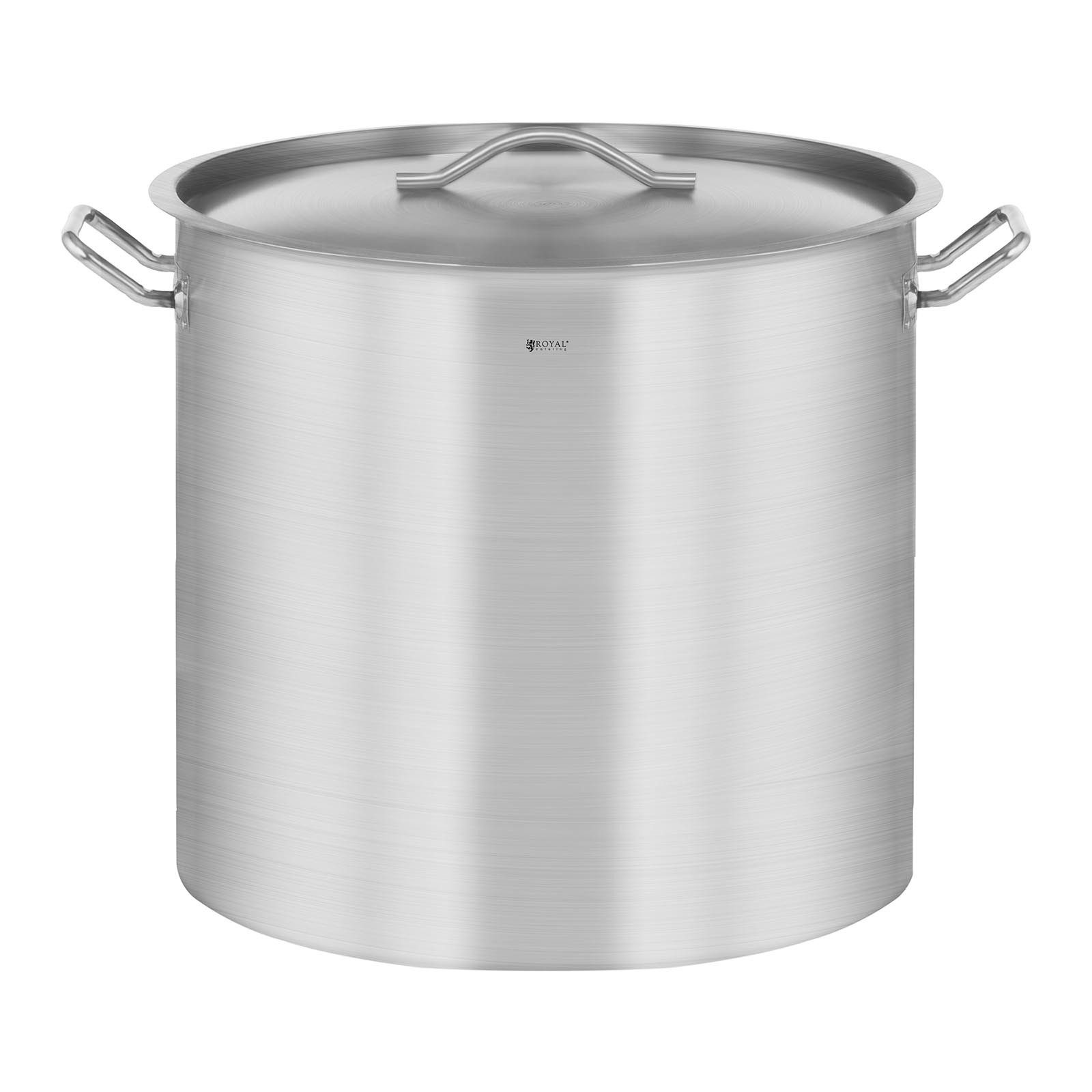 Royal Catering Kochtopf 70 L Suppentopf Ø 45 x 50cm Induktion Topf Universaltopf Deckel Gastro, Edelstahl, verschiedene Größen