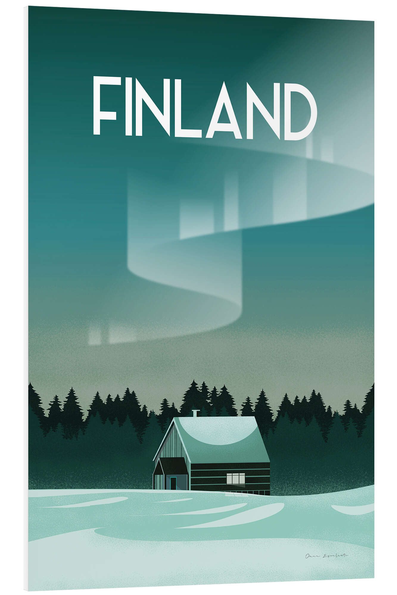 Posterlounge Forex-Bild Omar Escalante, Finnland, Wohnzimmer Illustration