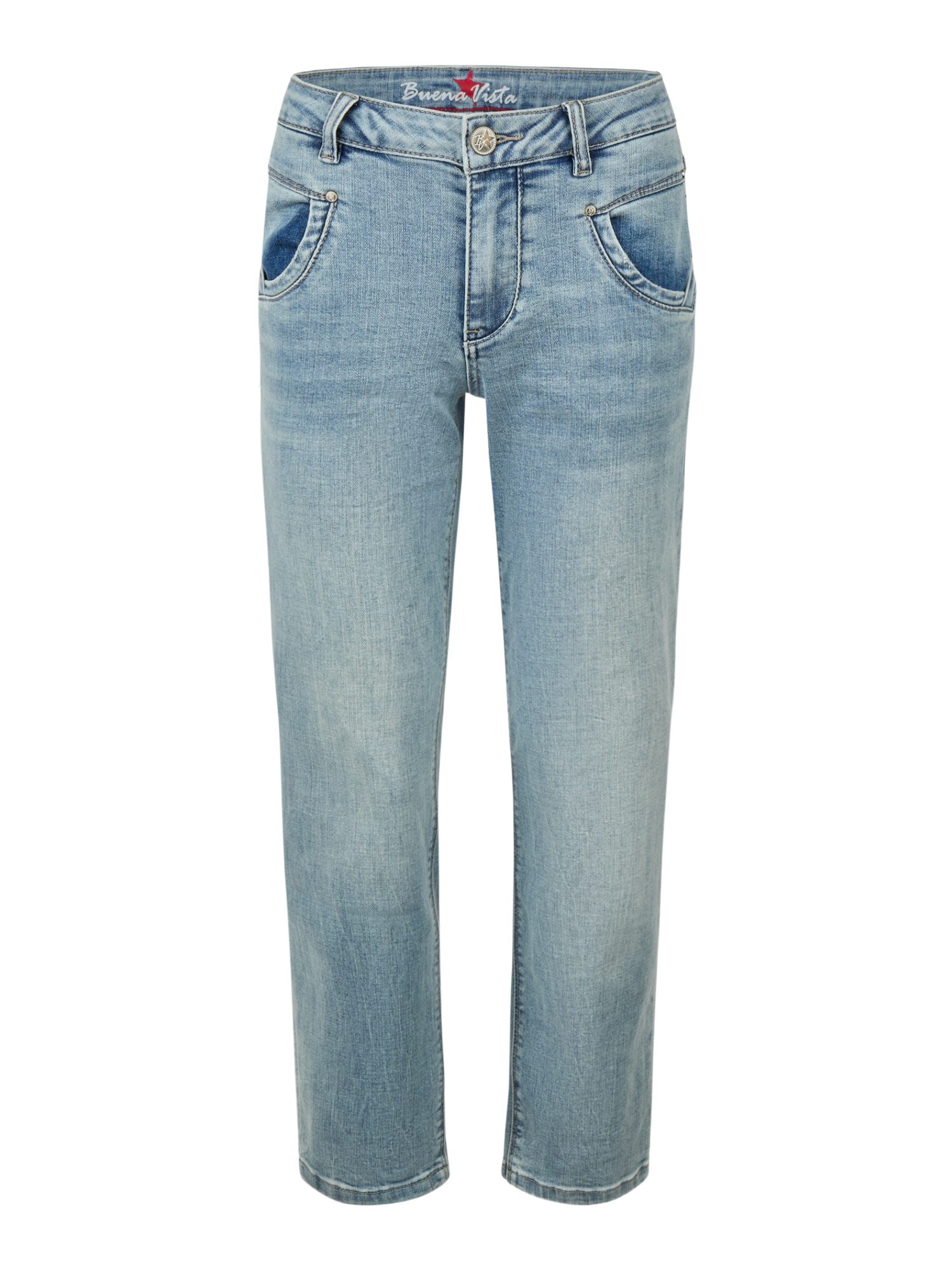Buena Vista Stoffhose blau, Casual, Baumwolle, Unifarben, Straight Leg