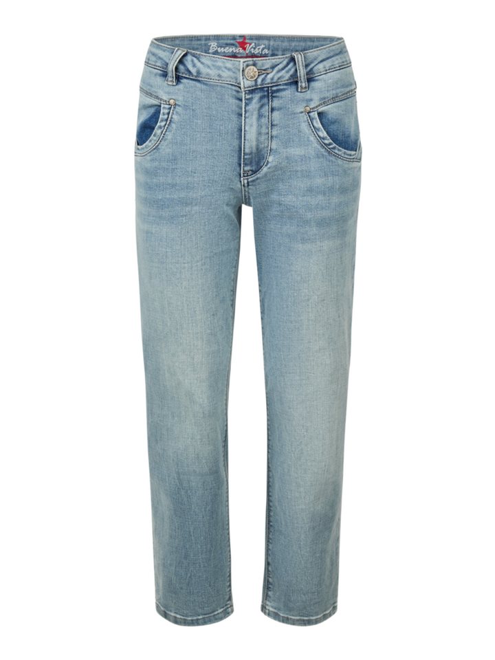 Buena Vista Stoffhose blau,Casual,Baumwolle,Unifarben,Straight Leg