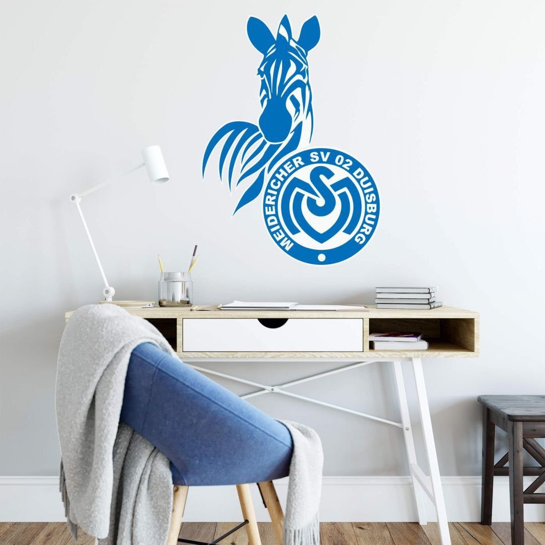 Logo Fußball Duisburg Wandtattoo Wall-Art MSV