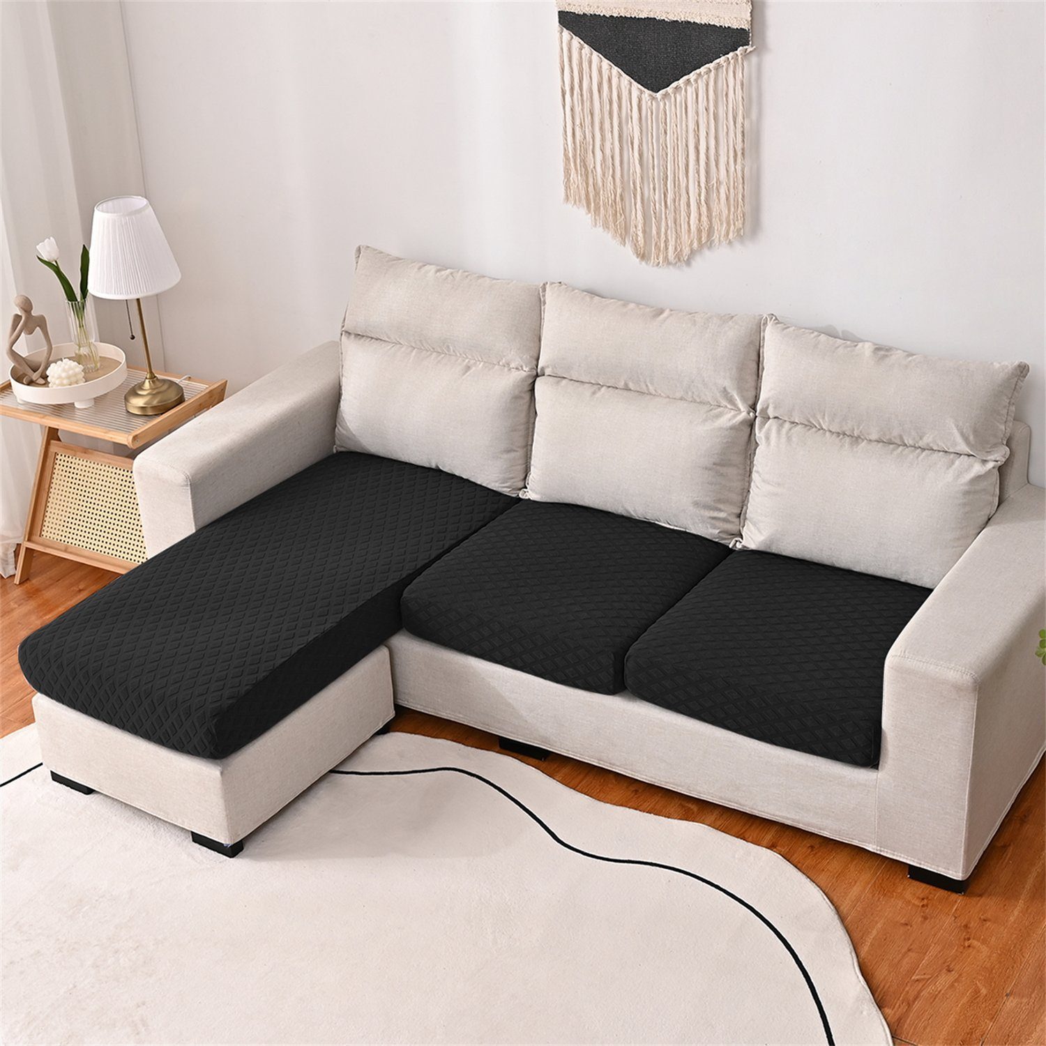 BYSURE Sofahusse, wasserfest elastischer Sofa-Sitzbezug mit 3DMuster