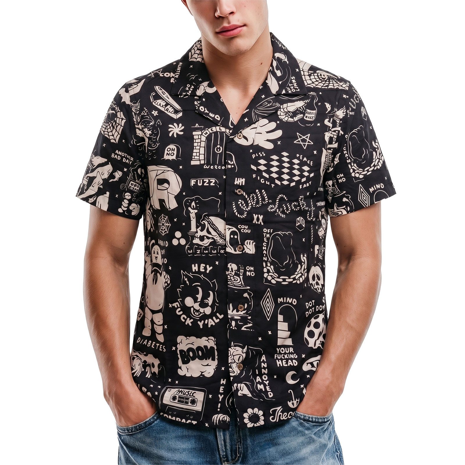 The Dudes Kurzarmhemd Hemd The Dudes Flash Pattern