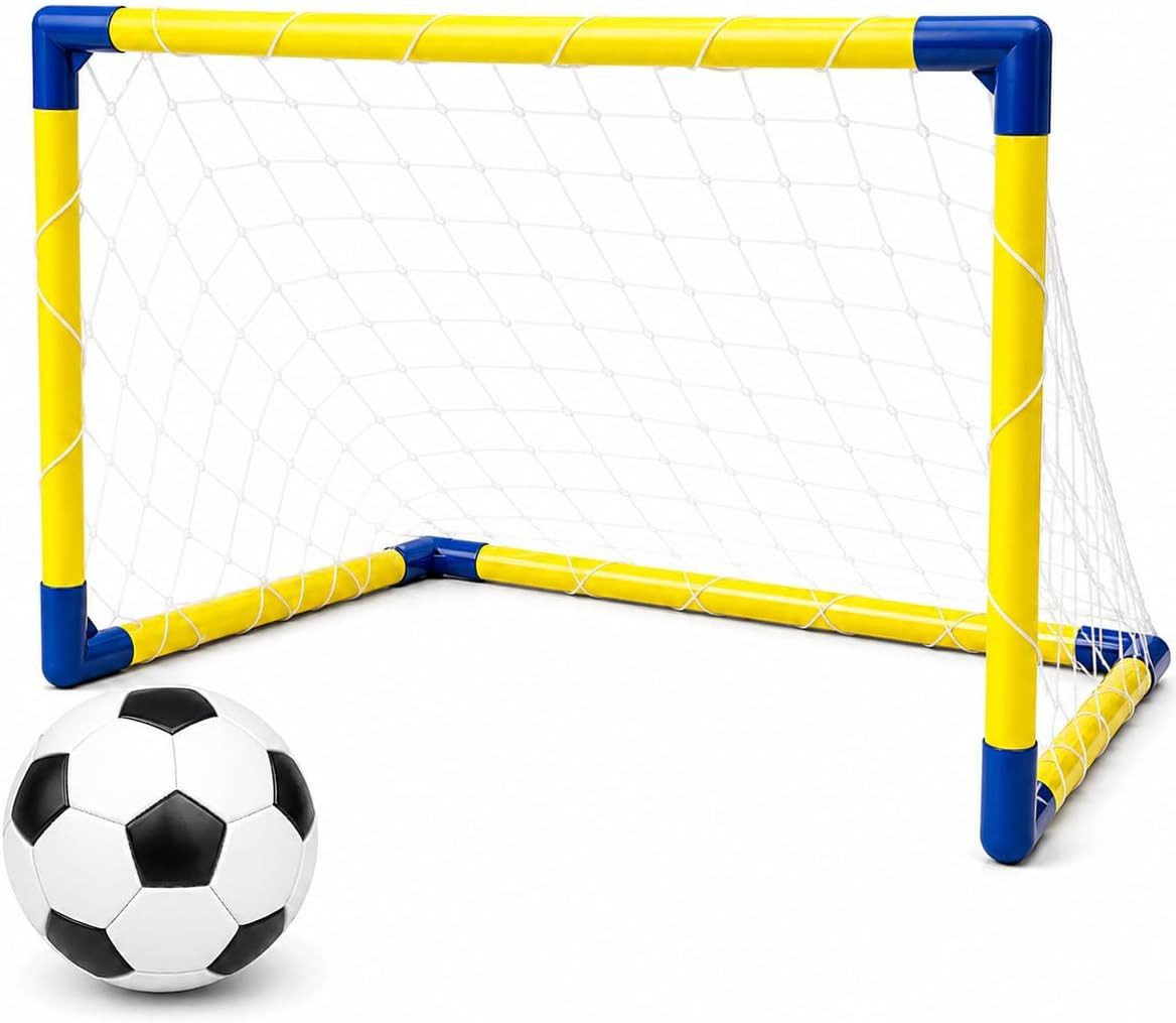 Fußballtor Fußballtor Garten mit Netz und Ball – Tragbares Fußballtor Outdoor
