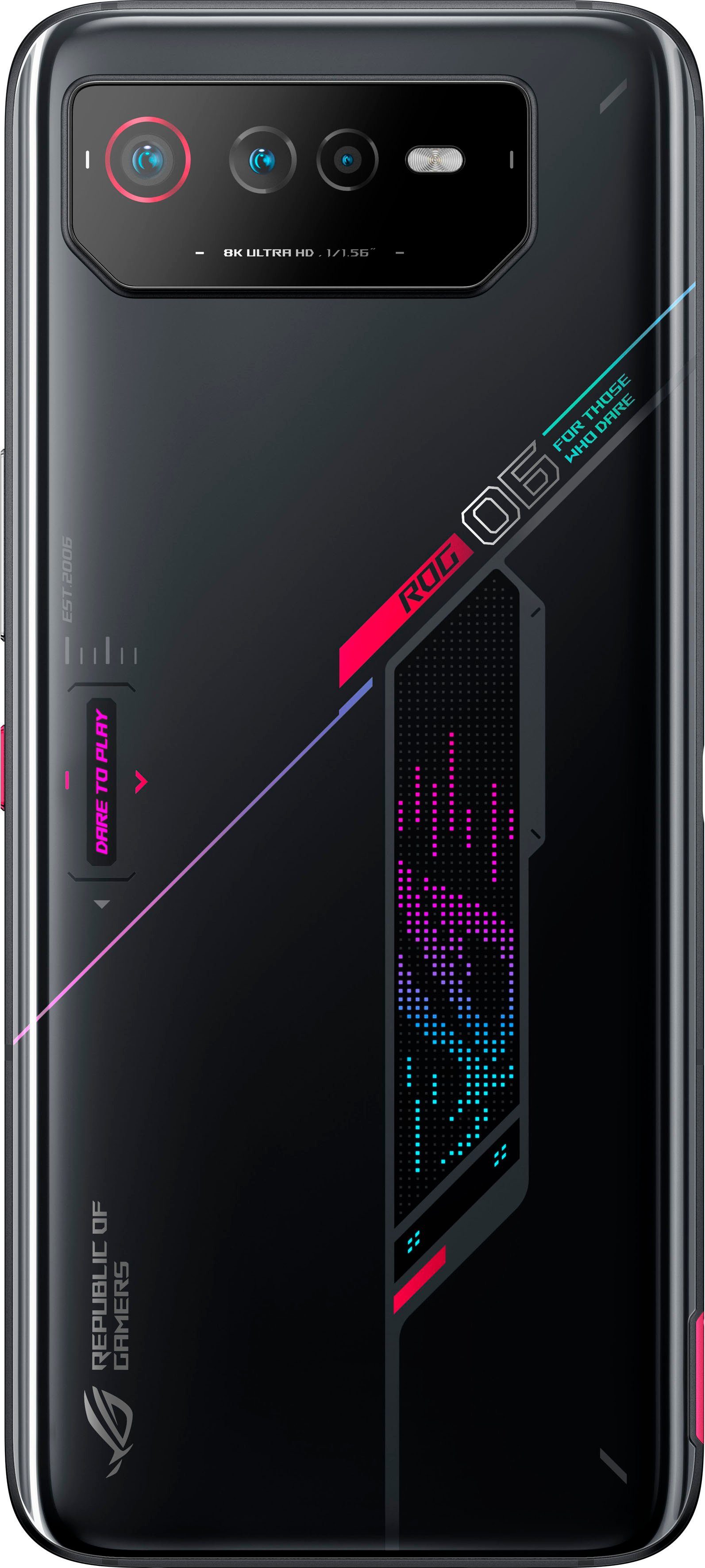 Black MP Phone Asus Kamera) Smartphone 6 GB (17,22 cm/6,78 50 ROG Phantom Zoll, Speicherplatz, 512