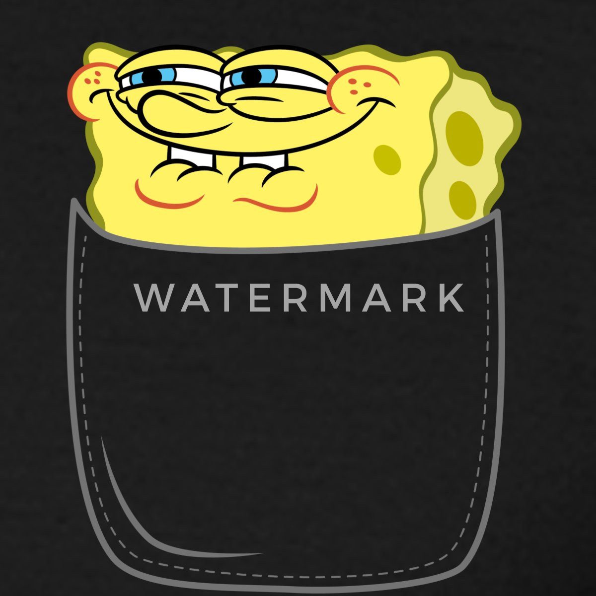 Spreadshirt T-Shirt SpongeBob Schwammkopf Brustmotiv Fanartikel Männer T-Shirt (1-tlg)
