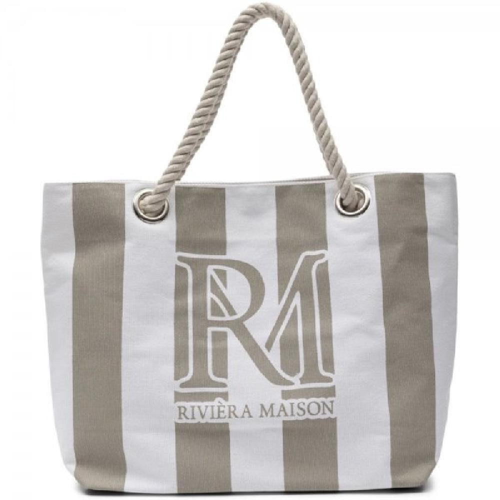 Rivièra Maison Reisetasche Strandtasche RM Monogram Flax (56x38cm) günstig online kaufen