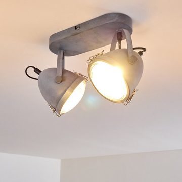 hofstein Deckenleuchte »Muglia« Deckenlampe aus Metall in Grau-Blau, ohne Leuchtmittel, verstellbare Strahler, GU10, Spot