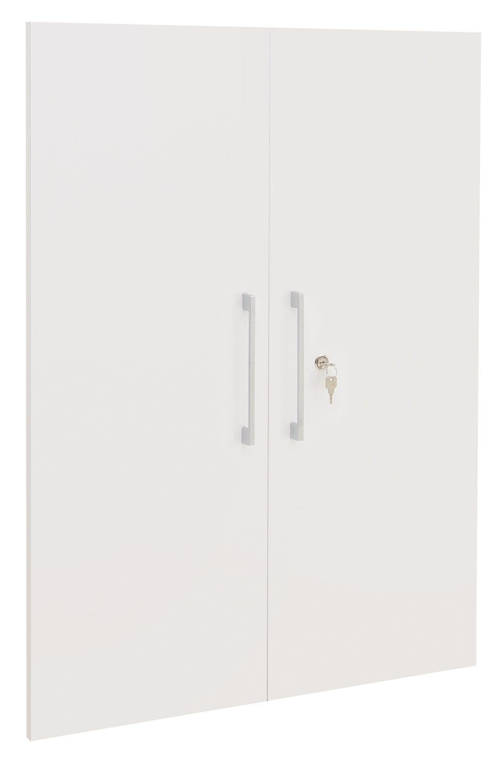 Vito Schranktür Türenset WEB, Icy Weiß Dekor, B 76 x H 103 cm, (2 St), Abschließbar, für Regale mit einer Breite von 82 cm