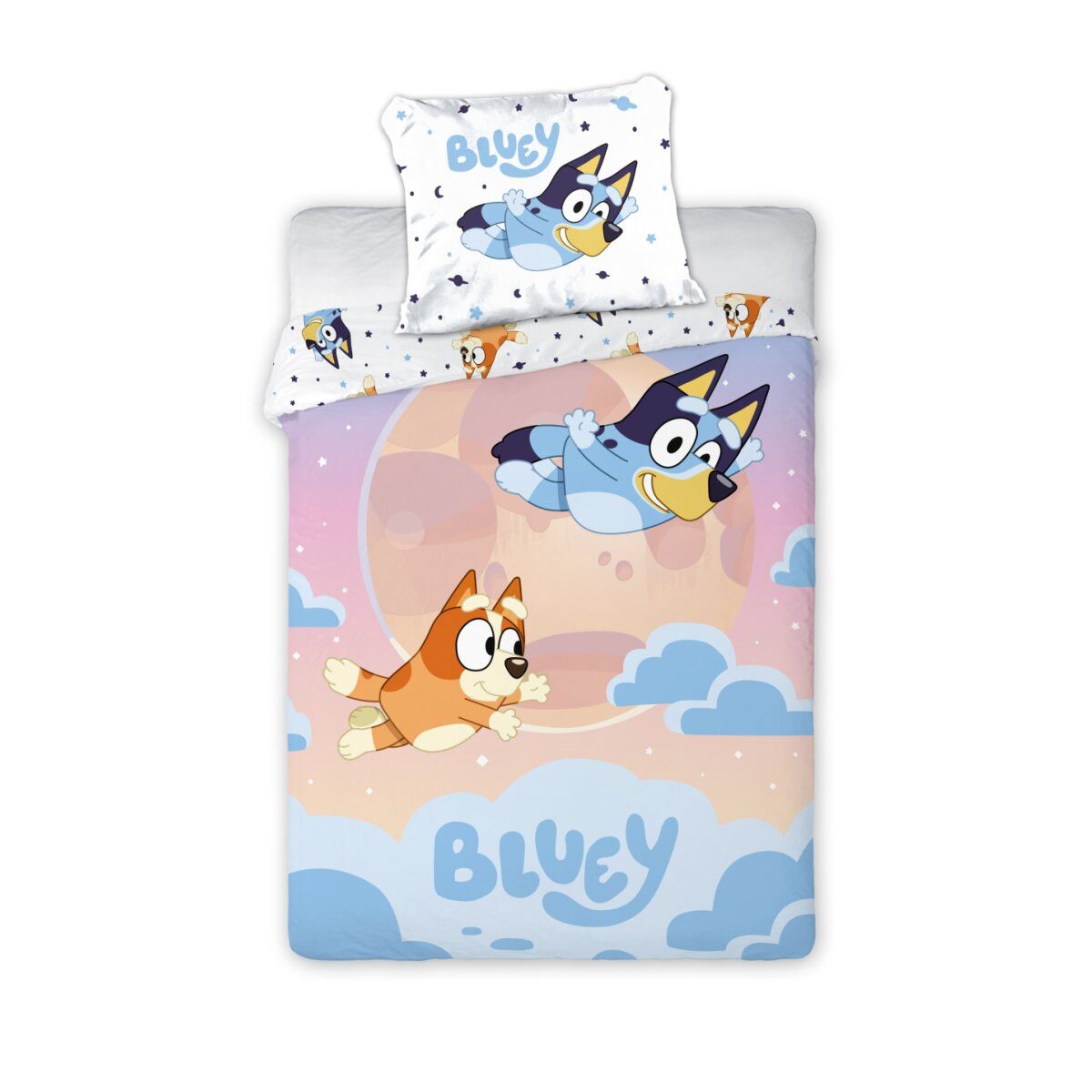 Bluey Kinderbettwäsche Bluey Dream Flight Bettwäsche 140x200cm