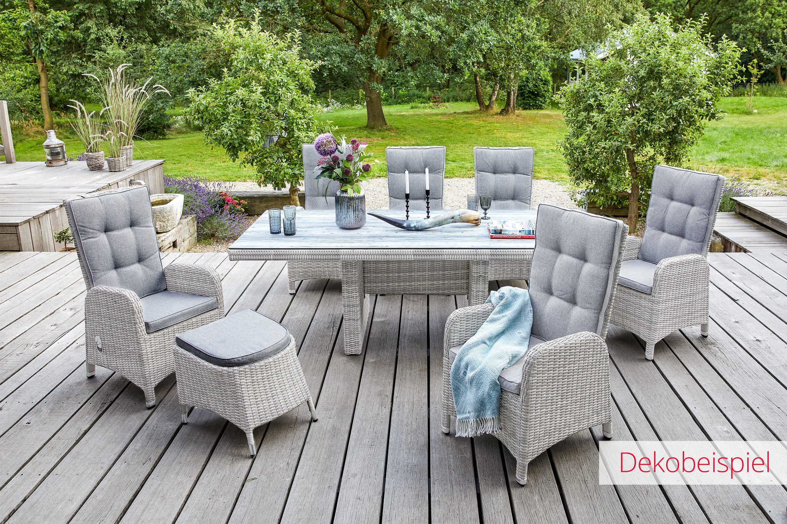 LC Garden Gartentisch LC Garden Nizza Dining Wangentisch Gartentisch 220x100cm