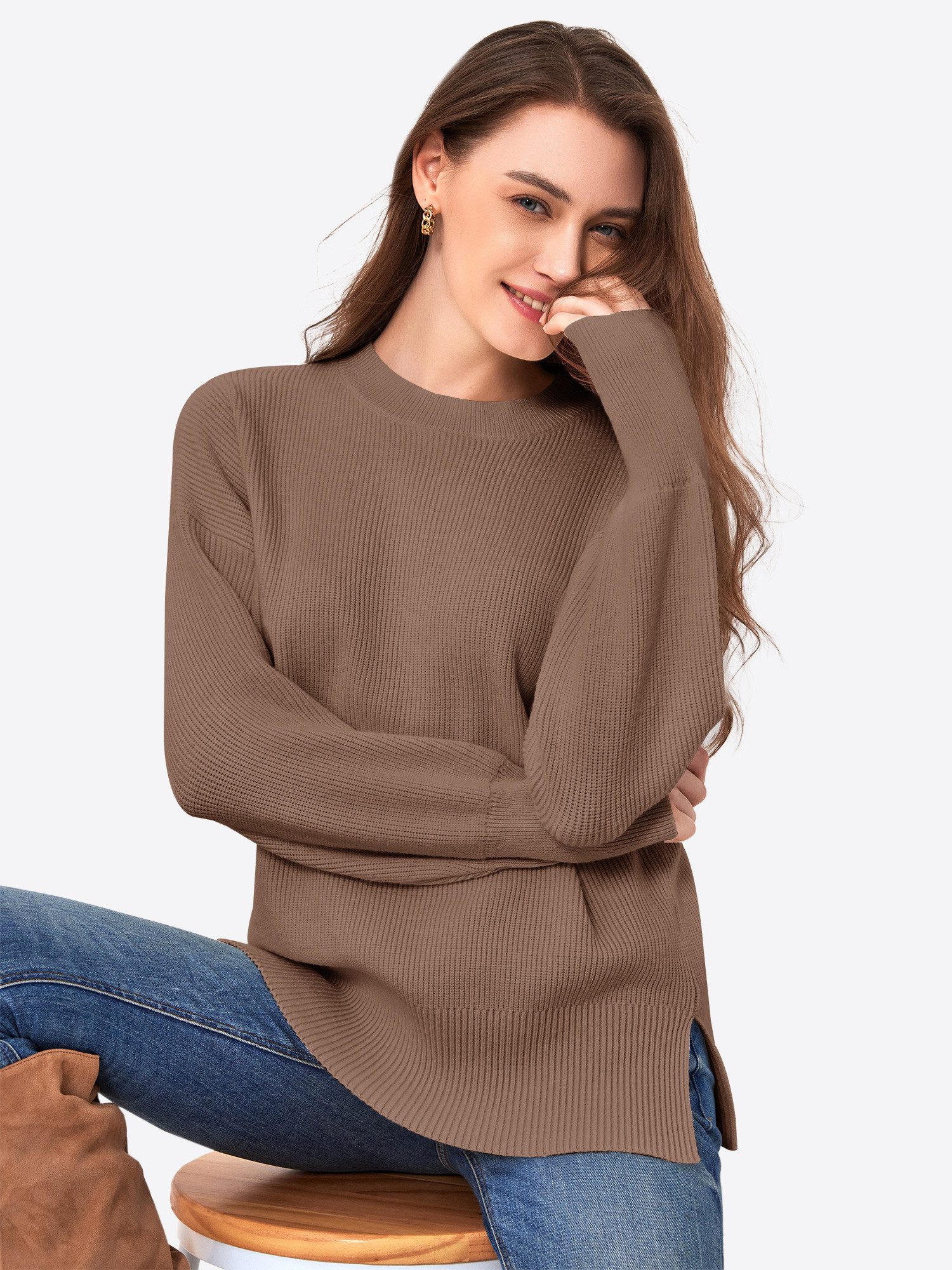 Imily Bela Sweater Damen Oversize-Pullover aus günstig online kaufen